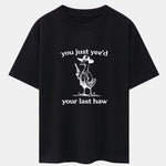 Cowboy Goose Print Drop Shoulder Oversize T-Shirt