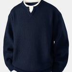 2 In 1 Notched Collar Sweater