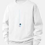 Astronaut On A Rope Print Relax Fit Sweatshirt