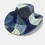 Contrast Denim Western Cowboy Hat