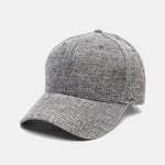 Solid Color Faux Linen Casual Baseball Cap