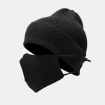 Warm Knitted Hat Face Mask Set Lightweight Ear Cheek Cover