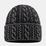 Retro Twist Jacquard Warm Knitted Hat
