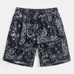 Paisley Print Button Up Shirt & Drawstring Swim Shorts