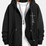 Faith Print Relax Fit Zip Hoodie