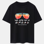 Sunglasses Palm Tree Print Drop Shoulder Oversize T-Shirt