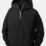 Relax Fit Quarter-Zip Corduroy Hoodie