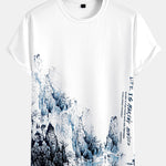 Ink Mountain Landscape Print T-Shirt