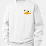 Emoji Duck Print Relax Fit Sweatshirt