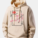 Cherry Blossom Slogan Print Relax Fit Hoodie
