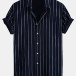 Stripe Textured Button Up Shirt