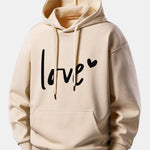 Love Print Relax Fit Hoodie