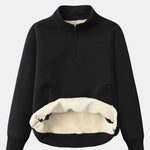 Teddy Lined Quarter Zip Sweatshirt