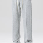 Straight Leg Pleated Pintuck Sweatpants