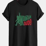 Regular Fit Mountain Dude Print Cotton T-Shirt