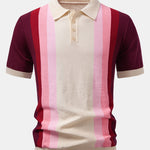 Striped Knitted Polo Shirt & Slim Fit Tapered Trousers