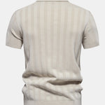 Stripe Knit Polo Shirt