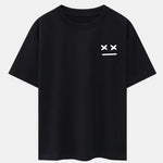 Facial Expression Print Drop Shoulder Oversize T-Shirt