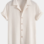 Waffle Button Up Shirt & Straight Leg Linen Pants