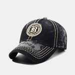 Slogan Patch Embroidery Washed Baseball Cap