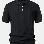 Stripe Jacquard Knit Polo Shirt & Slim Fit Tapered Trousers