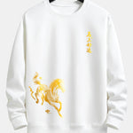 Lucky Year of the Horse Graphic Relax Fit Sweatshirt