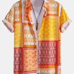 Paisley Border Button Up Shirt & Swim Shorts