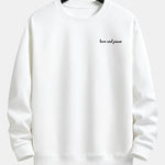 Love And Peace Print Relax Fit Sweatshirt