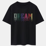 Dream Pixel Gradient Print Drop Shoulder Oversize T-Shirt