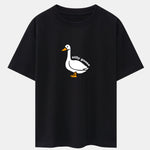 Silly Goose Print Drop Shoulder Oversize T-Shirt