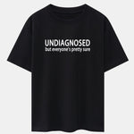 Funny Slogan Print Drop Shoulder Oversize T-Shirt