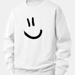 Smiley Face Print Relax Fit Sweatshirt
