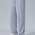 Waffle Pleated Pintuck Straight Leg Pants
