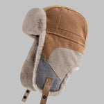 Men's Patchwork Windproof Warm Trooper Trapper Hat