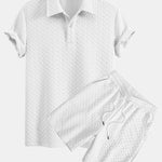Geometric Jacquard Polo & Geometric Jacquard Shorts