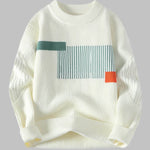Men's Color-Block Trendy Loose Basic Sweater