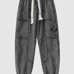 Men's cargo pocket patchwork loose jeans