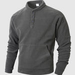 Men's slim-fit long-sleeved stand-up collar simple casual sweatshirt