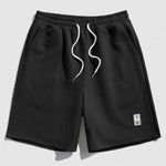 Mens Geometric Retro Jacquard Drawstring Shorts
