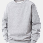 Basic Raglan Sleeve Crew Neck Sweatshirt