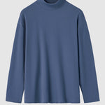 Men's Solid Color Cashmere Half Turtleneck Thermal Long Sleeve T-Shirt