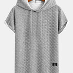 Checkerboard Jacquard  Arc Hem Hooded T-Shirt & Checkerboard Jacquard Shorts