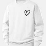 Heart Print Relax Fit Sweatshirt