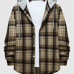 Men's Classic Plaid Hooded Thin Jacket