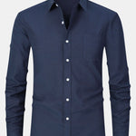 Long Sleeve Pocket Button Up Oxford Shirt
