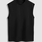 Men's Solid Color Suede Sleeveless Round Neck T-shirt
