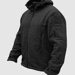 Men's Thermal Fleece Pocket Hooded Zip Jacket