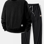 2 In 1 Crew Neck Stretch Corduroy Sweatshirt & Straight Leg Corduroy Pants