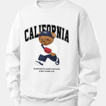 California Fashion Bear Print Relax Fit Sweatshirt
