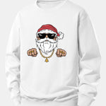 Hip Hop Santa Claus Print Relax Fit Sweatshirt